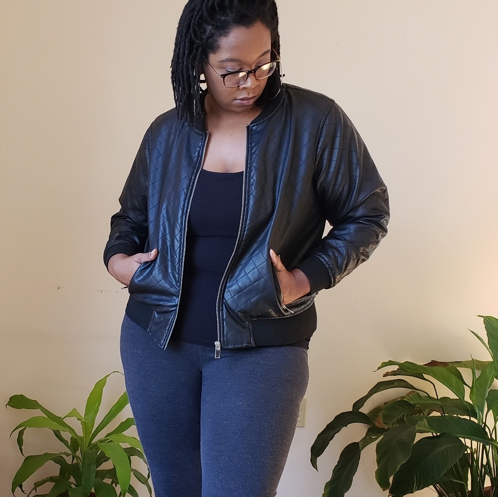 New Look Black Faux Leather Moto Jacket